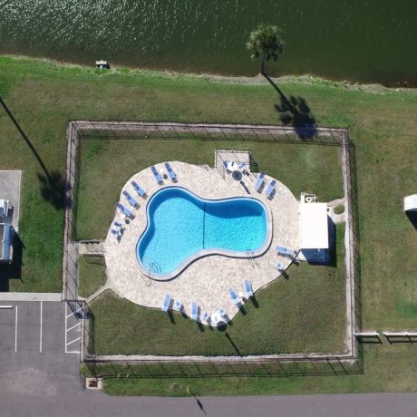 aerial view of pool