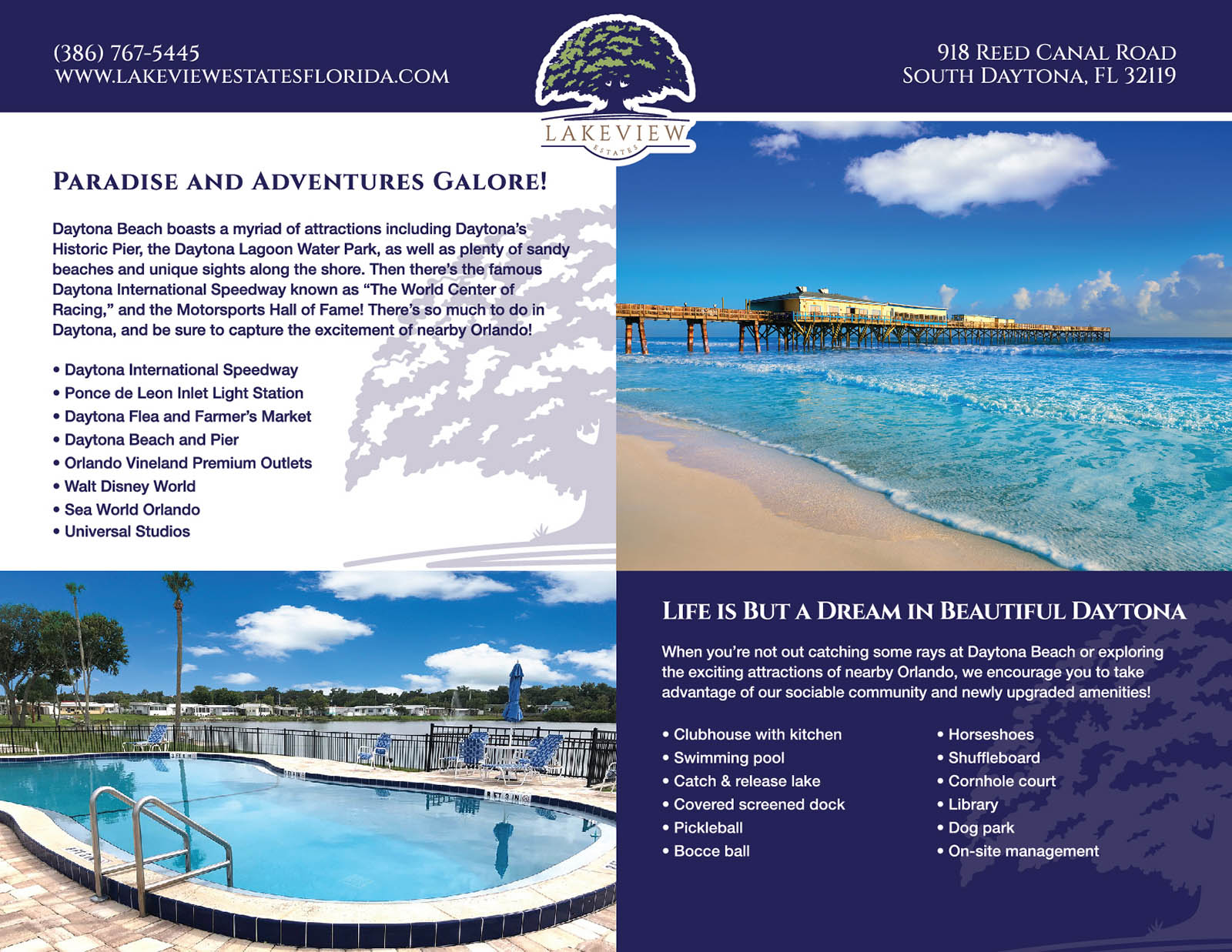 flyer for Lakeview estates