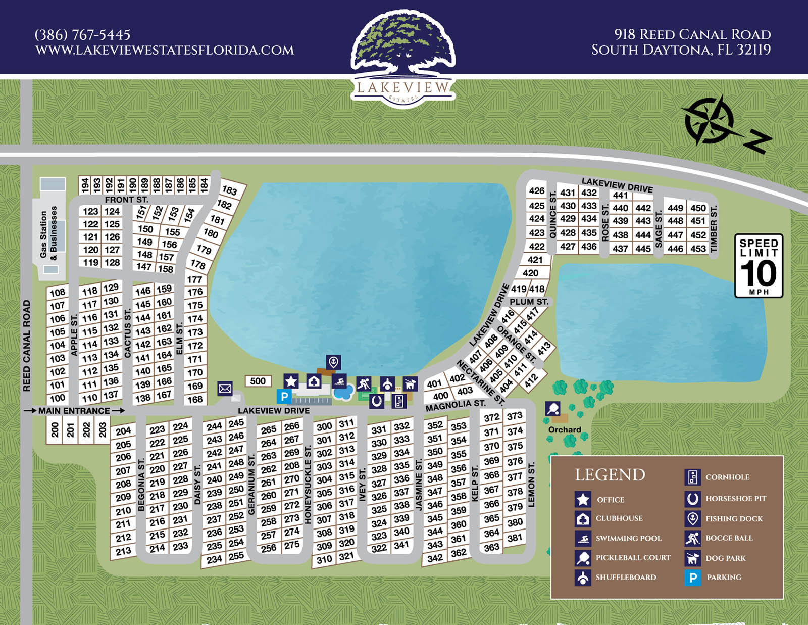 Map graphic of lakeview estates